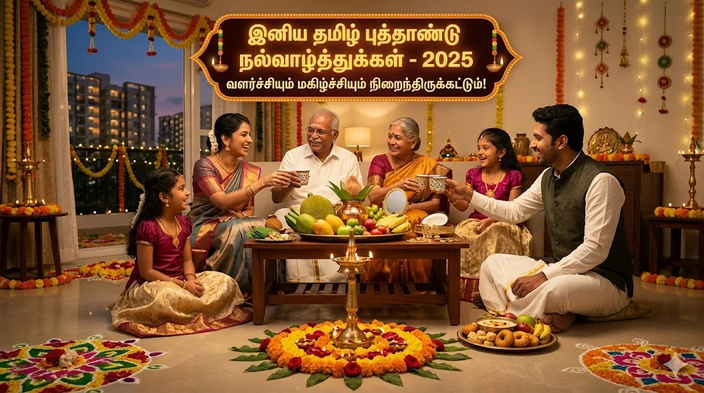 Happy Tamil New Year 2025 Wishes in Tamil Style