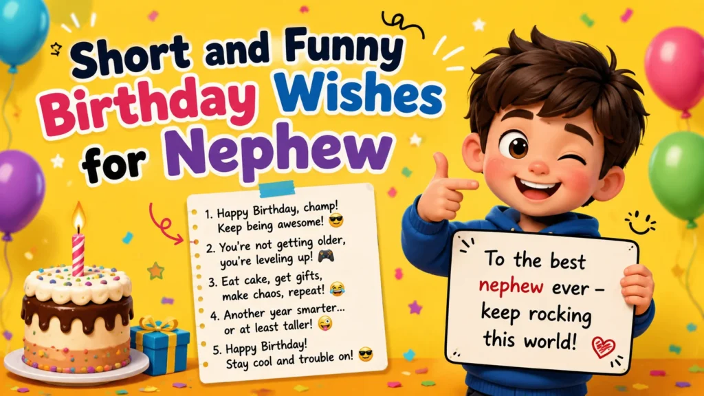 Short and Funny Birthday Wishes for Nephew