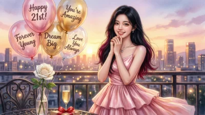 21st Birthday Wishes for a Girl