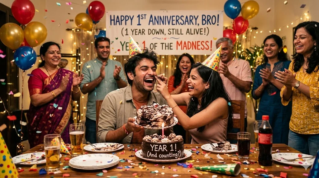 Funny First Anniversary Wishes for Brother