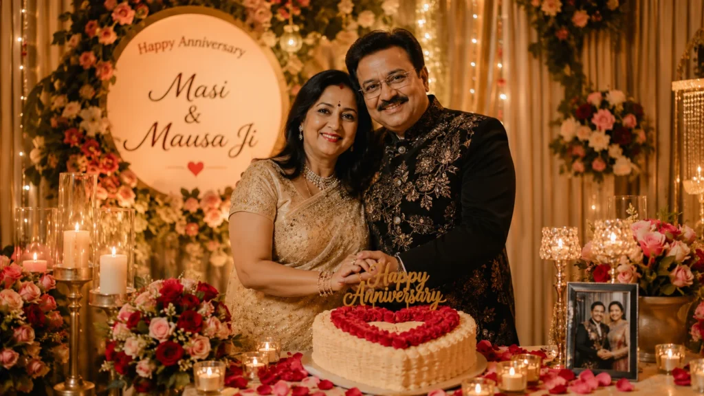 Romantic Anniversary Wishes for Masi and Mausa Ji