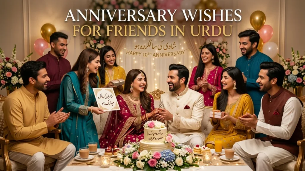 Anniversary Wishes for Friends in Urdu