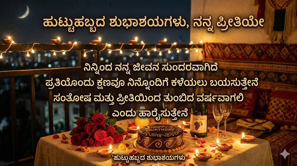 Romantic Birthday Wishes in Kannada