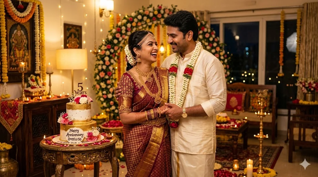 Wife to Husband Anniversary Wishes in Telugu