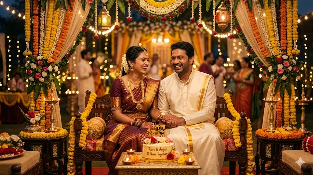 Classic Wedding Anniversary Wishes in Telugu