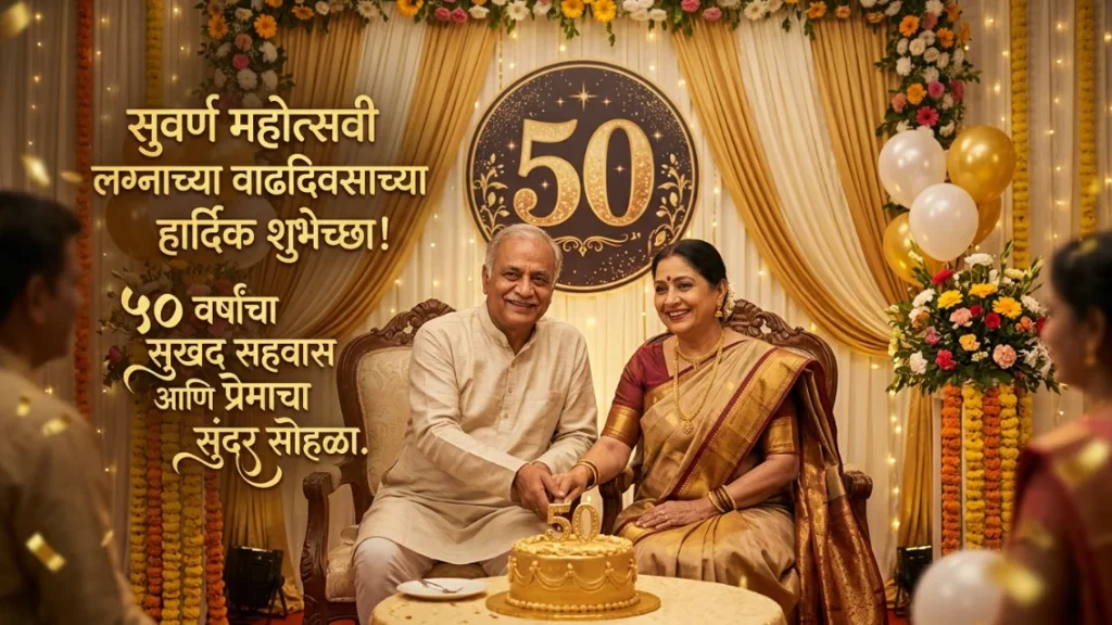 50th Anniversary Wishes in Marathi for Parents