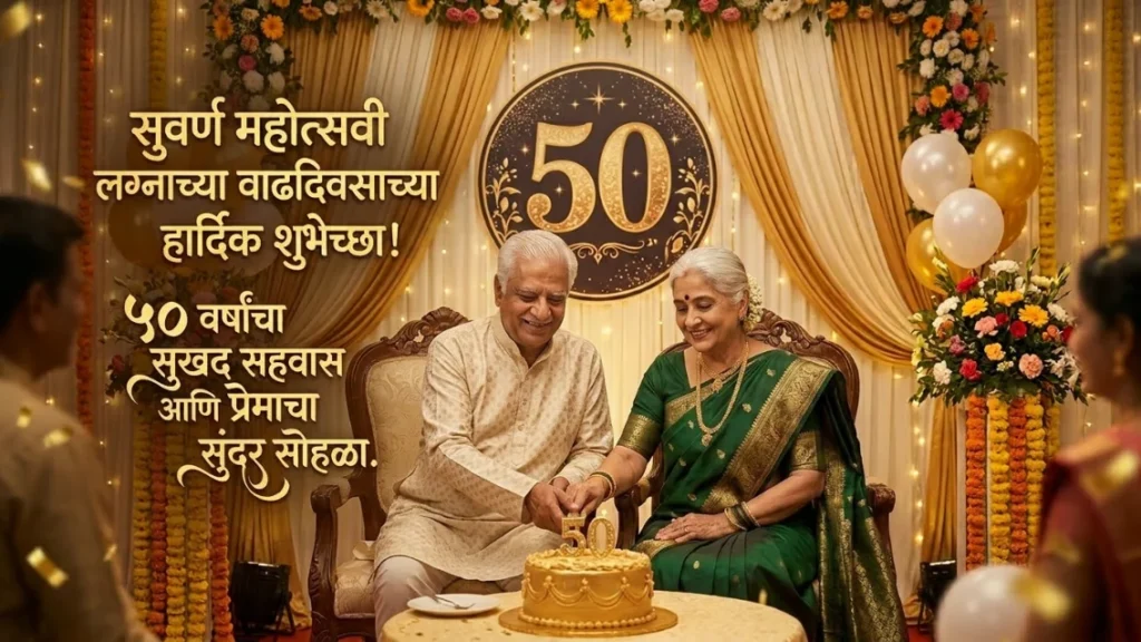 Golden Anniversary Wishes in Marathi for Couple