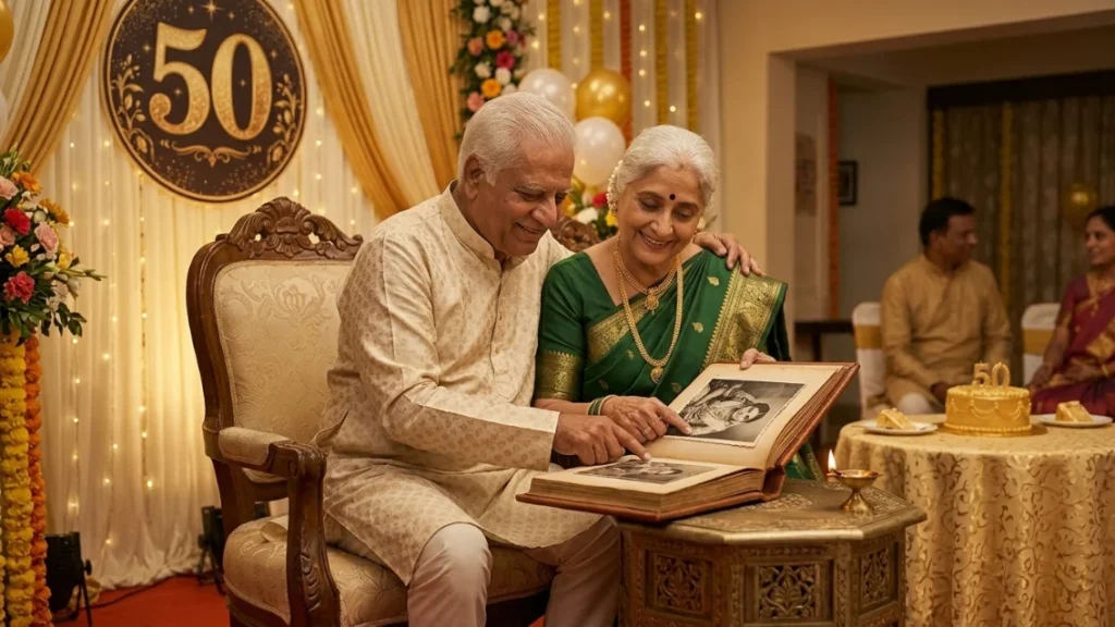 Short 50th Anniversary Wishes in Marathi