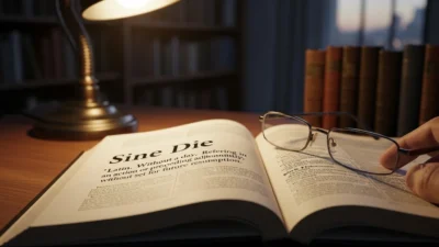 Sine Die Meaning in Text