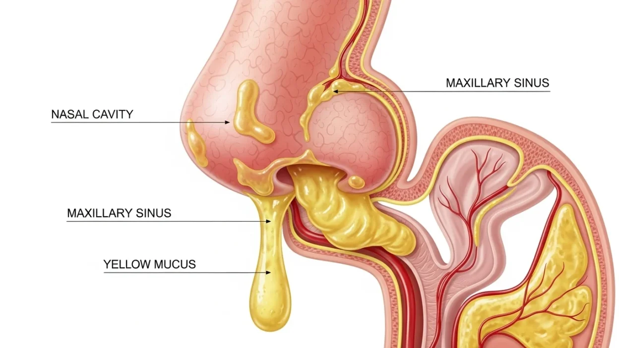 what does yellow snot mean