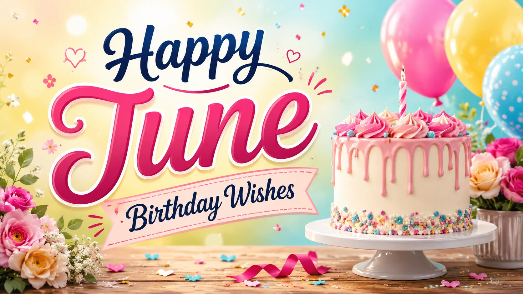 70+ June Birthday Wishes, Heart Touching