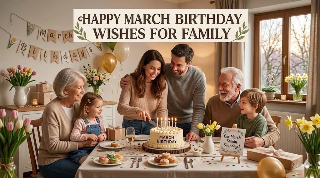 Happy March Birthday Wishes for Family