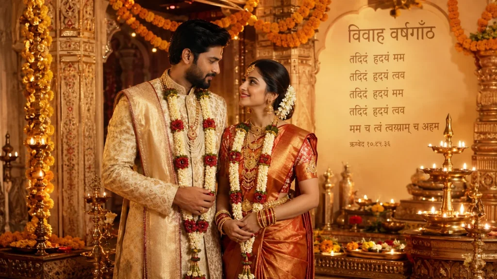 Traditional Wedding Anniversary Wishes in Sanskrit