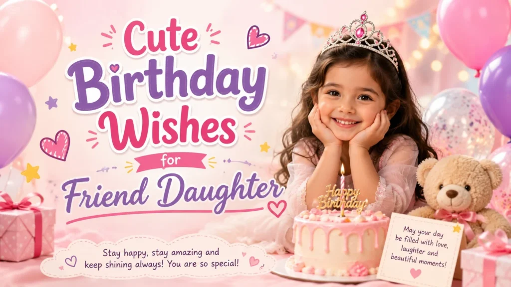 Cute Birthday Wishes for Friend Daughter