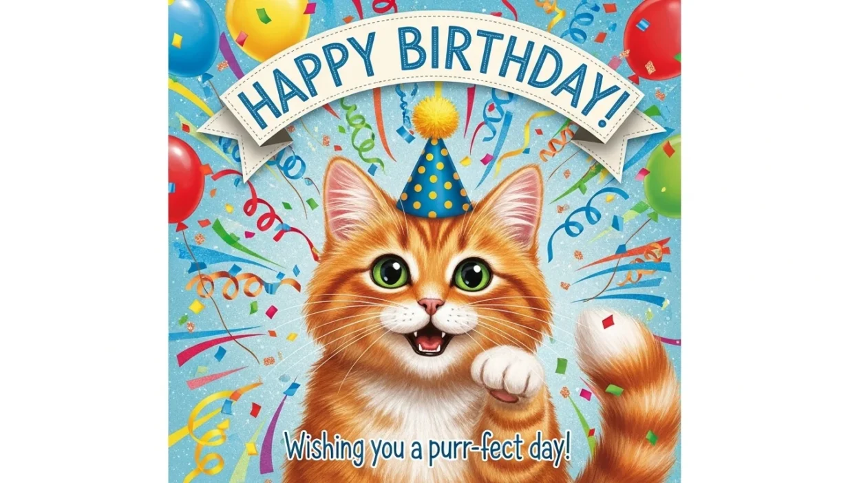 cat happy birthday wishes