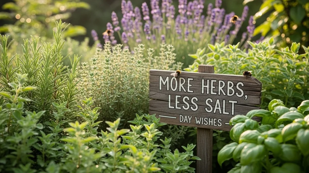 more herbs less salt day wishes