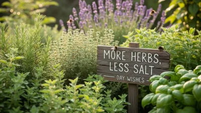 more herbs less salt day wishes