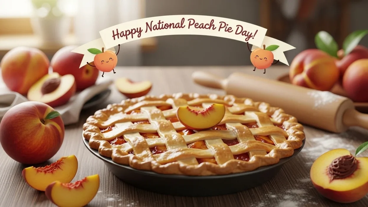 national peach pie day wishes