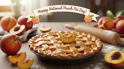 national peach pie day wishes