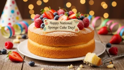 national sponge cake day wishes