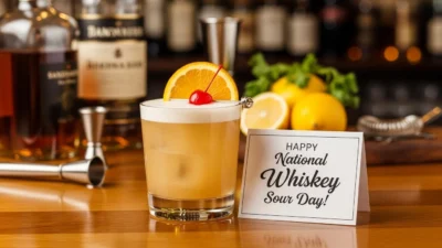national whiskey sour day wishes