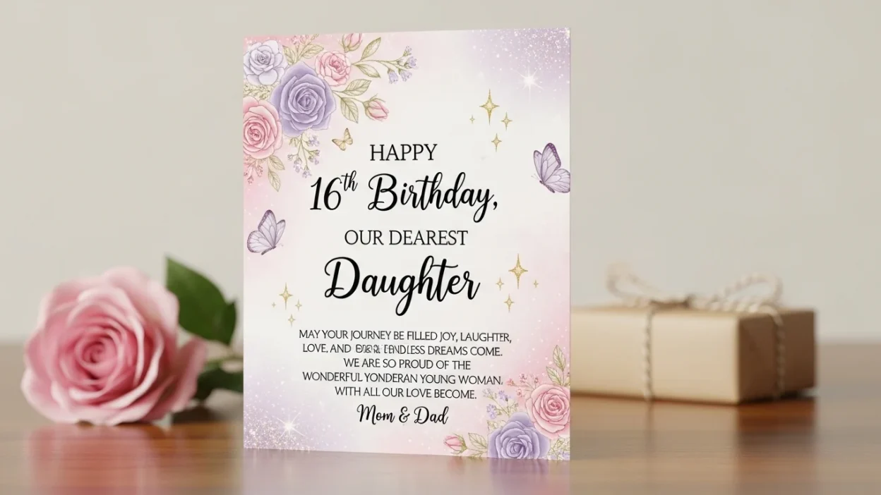 sweet 16 birthday wishes for daughter