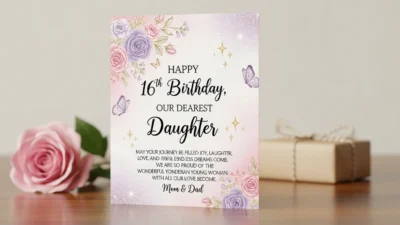 sweet 16 birthday wishes for daughter