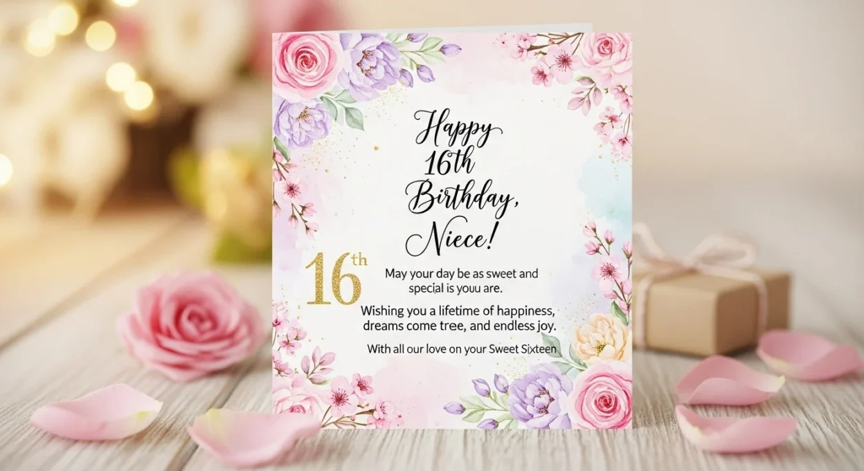 sweet 16 birthday wishes for niece