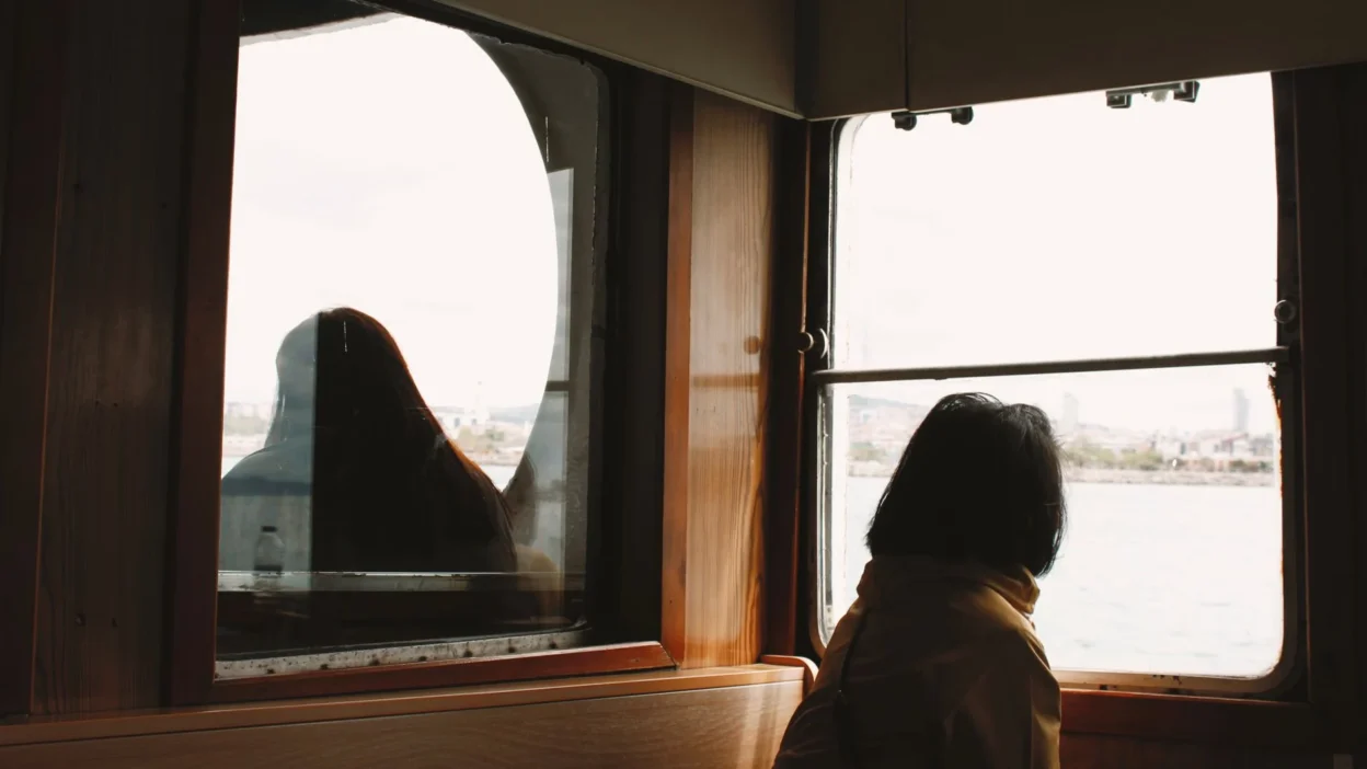woman missing looking window