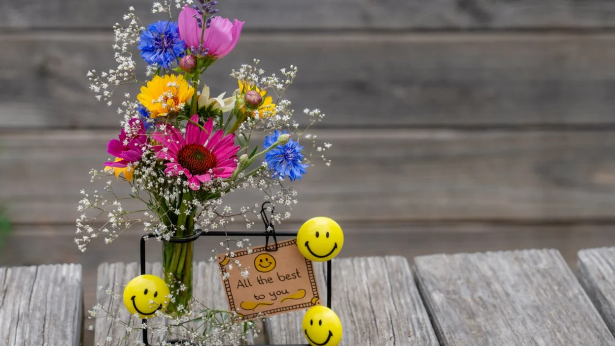 get well flowers card