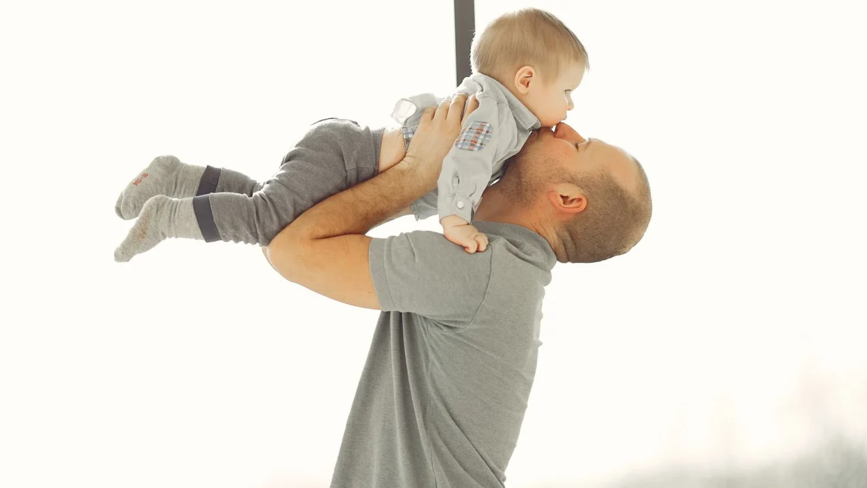 father child happy
