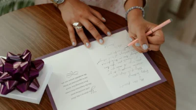 handwritten greeting card