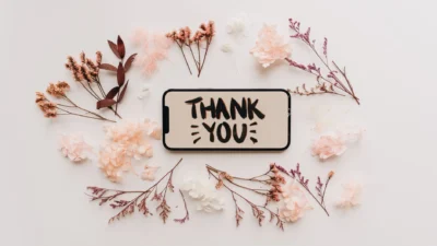 thank you flowers note