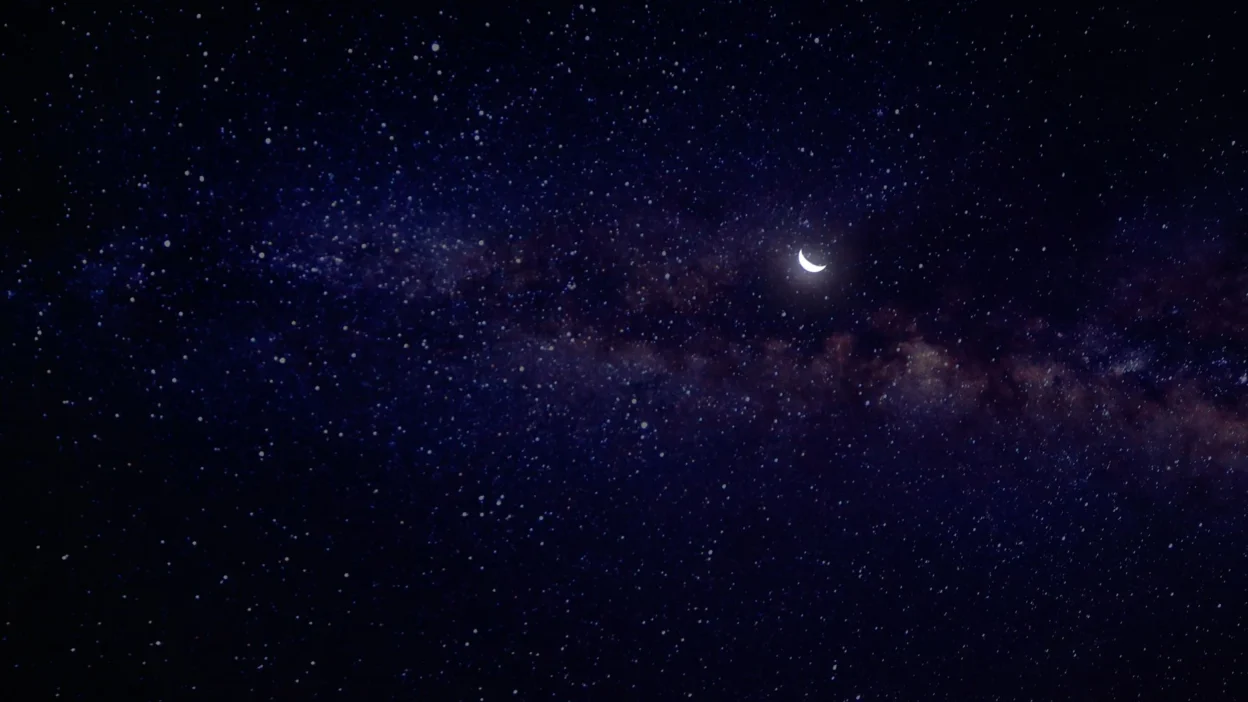 night sky moon stars