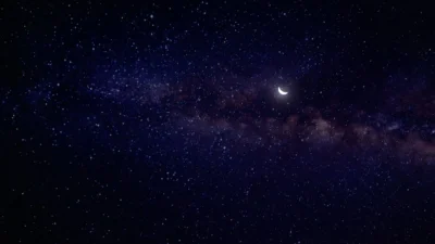 night sky moon stars